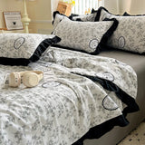 Yeknu  washed cotton air conditioner quilt four-piece summer cool quilt thin double summer quilt core machine washable