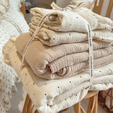 Yeknu  Pure Cotton Printed Double-Layer Yarn Quilt Cover Luxury Nude Sleeping Duvet Cover for Kids Adults Single Double Size Bedding