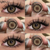 Yeknu  Colored Contact Makeup Natural Brown Eye Lenses Lovesick Series Cosmetics Gray Lenses Woman Makeup Green Beauty Contacts
