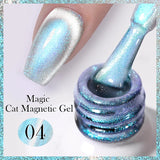 Yeknu  Gold Reflective Moonlight Gel Nail Polish Cat Magnetic Aurora Spar Glitter Semi-Permanant Varnish Nail Art Magnetic