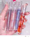 Yeknu  Galaxy Mirror Lip Gloss Glitter Lipgloss Transparent Lip Oil Long Lasting Moisturizing Lipstick Lipgloss Lips Makeup Cosmetics