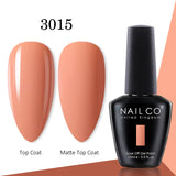 Yeknu  15ml Gel Nail Polish LED Semi-permanent Summer Varnish UV Vernis Blue Color Enamels For Nails Gellak Top Coat Base Polish
