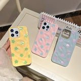 Yeknu  Wrinkle Star Is Suitable For Iphone 15 Phone Case 16 Pro Max 13 14 Pro All Inclusive Protective Cover