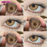 Yeknu  [Free Gift] Color Contact Lenses for Eyes Brown Fashion Lenses Blue Color Eye Lenses Discounts Purple Y2K Lenses Colorcon
