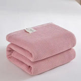 Yeknu  Cotton Honeycomb Towel Blanket 100 Cotton Lightweight Multi Purpose Single Double Bed Summer Comforter Nap Gift Use