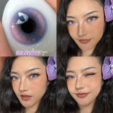 Yeknu  2pcs/pair Beauty Purple Contact Lenses for Eyes Myopia Colored Contact Lenses Natural Blue Lens Fashion Cosplay Pupils