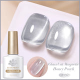 Yeknu  10ml Super Shining Reflective Cat Magnetic Gel Ultra Shine Glitter Red Silver Soak Off UV LED Gel Nail Art Varnish