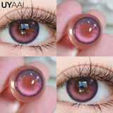 Yeknu  1 Pair Cosplay Pink Lenses for Eyes Anime Lenses y2k Eye Contacts Cosmetic Red Lens Cosplay