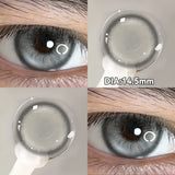 Yeknu  2PCS New Gray Prescription Contact Lenses Fashion Pupils Cosmetics Eye Color Lenses Myopia Colored Contact Lenses Brown