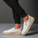 Yeknu  New Men's Canvas Casual Shoes Man Flats Loafers Leisure Breathable Slip On Fashion Breathable Sneakers