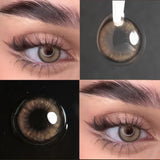 1 Pair Colored Contact Lenses Natural Yearly Lenses Brown Contact Lenses High Quality Natural Lenses for Makeup Lens