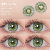 Yeknu  Green Colored Contact Lenses 1 Pair | Y2K Summer Festival Essential, Ideal for Selfie & Street Shooting, Fashionable