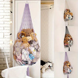 Yeknu  Stuffed Animal Storage Macrame Hammock, Large - Boho Room Decor Toy Storage Corner Hanging Plushie Stuffed Animal Net Organizer