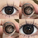 Yeknu  1 Pair/2pcs Black Contact Lenses for Eyes with diopters Big Eyes Lenses Super Natural Beautiful Pupils Fast Shipping
