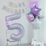 Yeknu  40-Inch Number Balloons for Birthday Photoaphy Props Boys Girls One Year Old Creme Purple Decorative Scene Arrangement