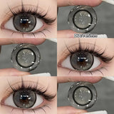 Yeknu  2PCS Gilding Prescription Contact Lenses Cosmetics Eye Color Lenses Fashion Pupils Myopia Colored Contact Lenses Violet