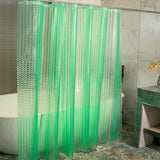 Yeknu  Transparent Waterproof Shower Curtain Bathroom Translucent Partition Curtain Easy Clean Wipe Mildew Proof Curtains with Hooks