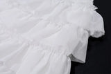 Yeknu  Cryptographic Fashion Y2K Ruffle Tiered Mini Skirts Co-ord Sets Elegant Outfits Tie Front Tops and Skirt 2 Piece Matching Sets