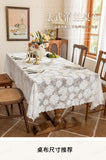 Yeknu 2025 new lace tablecloth modern simple hollow jacquard table cover atmosphere dessert table coffee table