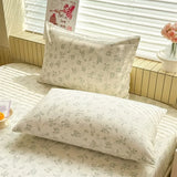 Yeknu  New Flower Washable Single Pillowcase Double Yarn Printed Dormitory Single Pillowcase, No Sheet And Quilt Cover