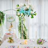Yeknu  Acrylic transparent cylindrical flower stand vase, 31.5-inch high vase used as centerpiece for wedding tables, birthday parties,