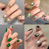 Yeknu  10ml Green Endless Summer Cat Magnetic Gel Nail Polish  Glass Bead Shadowstar Bamboo Soak Off UV Nail Art Varnish