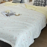 Yeknu 2025 new Mu yarn cotton summer quilt wrinkled yarn air conditioner quilt household skin-friendly thin quilt machine washable