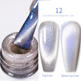 Yeknu  Gold Reflective Moonlight Gel Nail Polish Cat Magnetic Aurora Spar Glitter Semi-Permanant Varnish Nail Art Magnetic