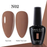 Yeknu  15ml Gel Nail Polish LED Semi-permanent Summer Varnish UV Vernis Blue Color Enamels For Nails Gellak Top Coat Base Polish