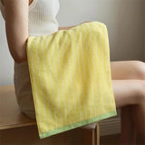 Yeknu  Fashion Striped Cotton Towel Soft Absorbent Adult BathTowel Face Towel Household Towels Luxurious Hotel Bath Supply Beach Towels