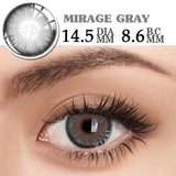 Yeknu  2pcs/1Pair Lenses with diopters Gray Color myopia Contact Lenses Aurora Europe Seriers Eye Color contact lenses Yearly