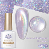 Yeknu  10ml Super Shining Reflective Cat Magnetic Gel Ultra Shine Glitter Red Silver Soak Off UV LED Gel Nail Art Varnish