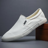 Yeknu  Mens Canvas Shoes slip on Fashion Sneakers Breathable Men Tenis Masculino Leisure Walk Flats Male Shoes Men moccasins