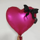 Yeknu  Heart-shaped Foil Balloon with Bow for Women Birthday Party Weddings Baby Shows Valentine's Day Anniversary Photograph  Decor