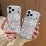 Yeknu  Premium feather yarn super fairy bow three-dimensional star suitable for Apple 17ProMax mobile phone case iphone16 new model