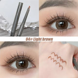 Yeknu  Silky Long-lasting Eye Liner Pencil  Eyeliner Pen Natural Matte Wine Red Eyeliner Easy To Color Waterproof Eye Make Up Cosmetics