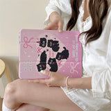 Yeknu  Cute little black cat For iPad 2024 2022 Pro Air 11 12.9 13 Case 9.7 10.2 5th 6th 7th 8th 9th 10th Generation Air 5 4 10.9 Cover