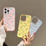 Yeknu  Wrinkle Star Is Suitable For Iphone 15 Phone Case 16 Pro Max 13 14 Pro All Inclusive Protective Cover