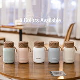 Yeknu  220ml Mini Wood Lid Stainless Steel 304 Thermal Flask Fashion Portable Pocket Coffee Tea Thermal Water Bottle Tumbler