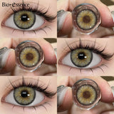 Yeknu  Cleopatra Series Color Contact Lenses Brown Lens Blue Eyes Natural Colored Pupils Contact Makeup Beauty Eye Cosmetic