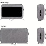 Yeknu  Digital portable organizer case for headphones, travel locker storage bag, zippered accessories, charger, data cable, USB pouch