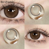 Yeknu  1 pair Korean Lenses Colored Contact Lenses with Degree Myopia Lenses Free Shipping High Quality Lens Fog Pearl lens