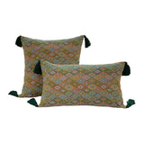 Yeknu  Cotton Linen Flower Cushion Pillowcase Retro European Style Living Room Sofa Backrest High Precision Jacquard Cushion Cover