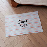 Yeknu  Stripe PVC Letters Doormat Cuttable Cute Dog House Entrance Rug Welcome Mat Carpet Outdoor Clean Pad Aesthetic Home Room Decor