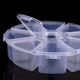 Yeknu  1 x Clear Plastic Treasure Bead Jewelry Organizer with 8 compartments for jewelry, accessories and small items.