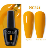 Yeknu  15ml Orange Color Nail Gel Polish Semi Permanent Red Pink Gellack Nail Art Salon Soak Off UV LED Glitter Nail Gel Varnish
