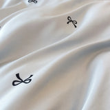 Yeknu  3pcs Blue Duvet cover set (1*Duvet Cover + 2*Pillowcase, Without Core), ow print Bedding Set, Soft Comfortable