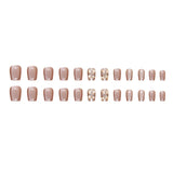 Yeknu  24 Square Short Fake Nails +1 Nail File +1 Piece of Jelly Glue