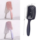 Yeknu  Pink Hair Scalp Massage Combs Hair Brush Anti-static Wet Dry Curly Detangler Hairbrush Salon Hair Styling Tool for Women Men New