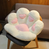 Yeknu Lovely Plush Cat Paw Seat Cushion Soft Comfortable Plush Waist Support Chair Cushion Cute Office Chair Cushion Birthday Present